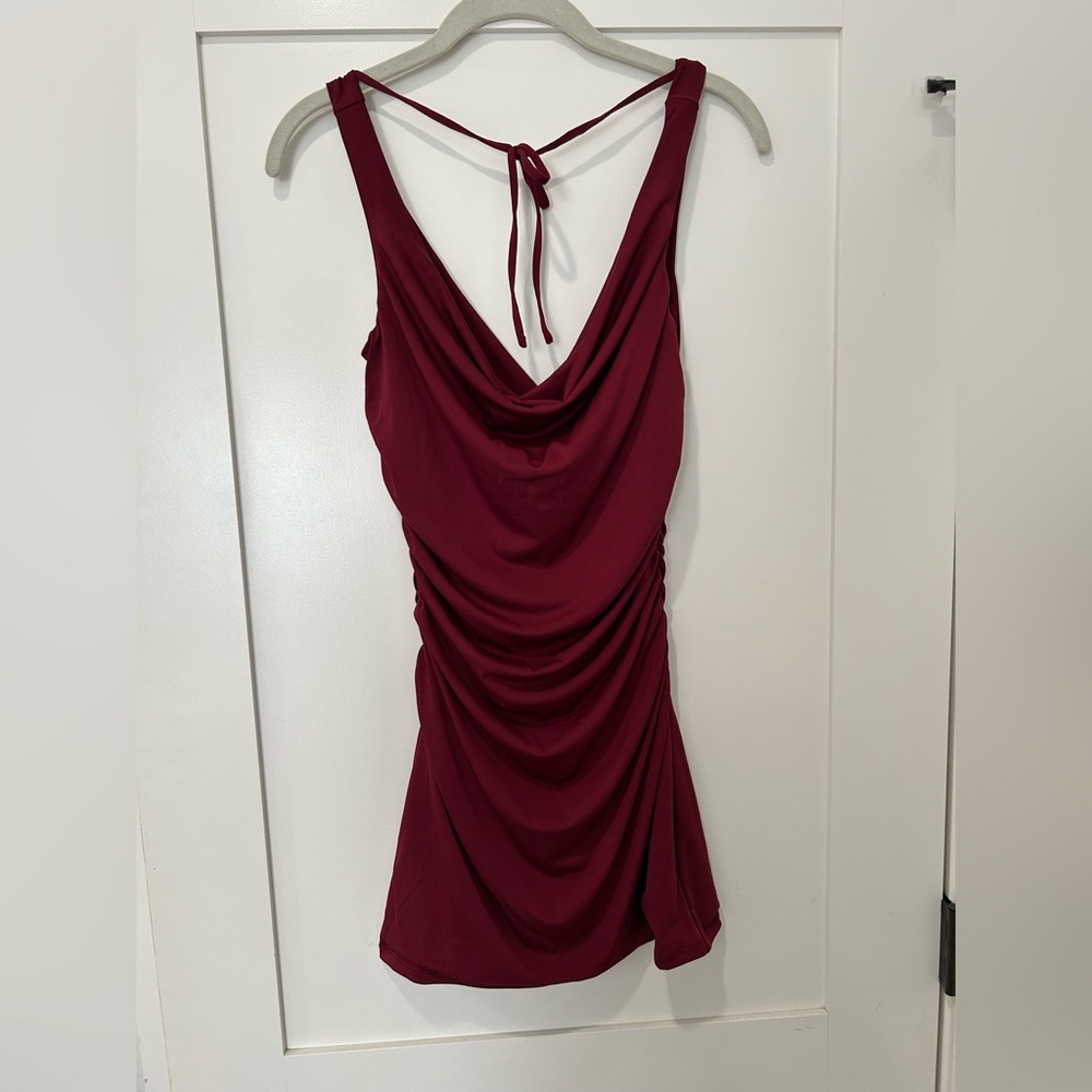 Garage Burgundy Draped Camisole